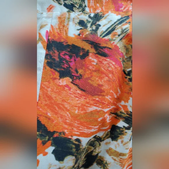 ERDEM TANYA FLORAL PRINT PENCIL DRESS IN ORANGE UK8 US4 - Picture 7 of 9